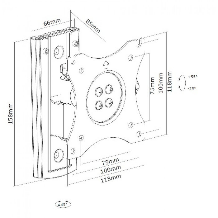 Vechline Vechline TV Steun Wandmontage
