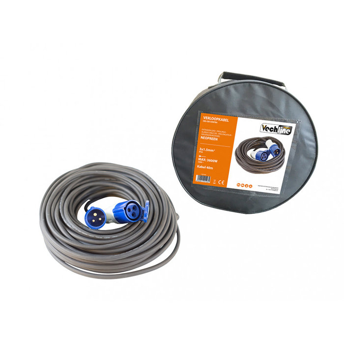 Vechline Vechline Verloopkabel 3x1,5mm² CEE-CEE Contra 40m