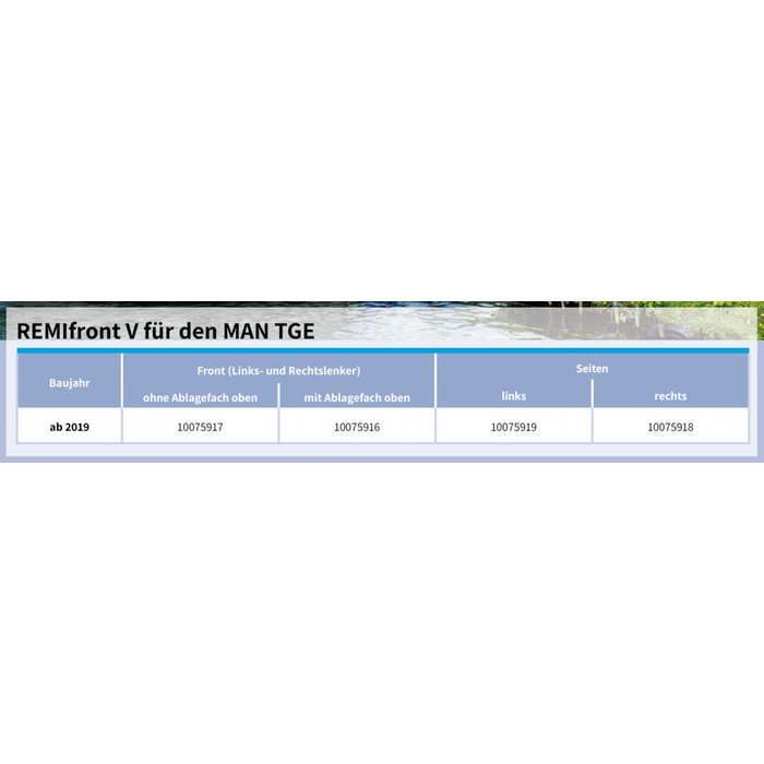 Remis Remifront 5 MAN TGE>2019 / VW Crafter>2017 Zijraam R