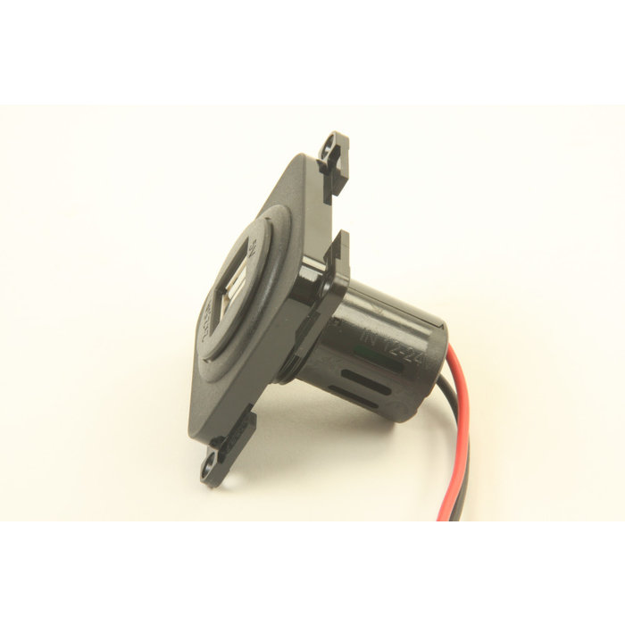 Presto 5 stuks Presto Contactdoos 2x USB Lader 12V Inbouw S-10.000 Zwart