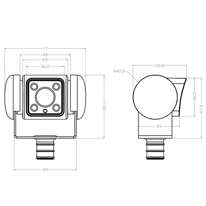 Dometic Dometic PerfectView CAM 45 NAV Achteruitrijcamera Zilver