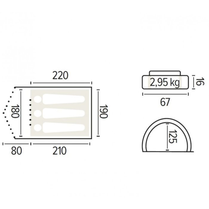 Trigano Trigano Koepeltent Calvi 3-Persoons
