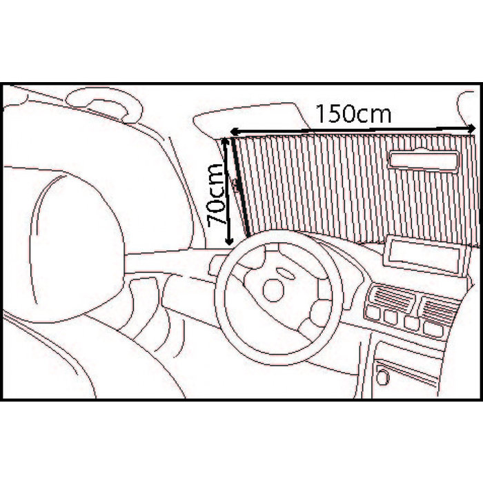 FjordOutdoor Zonnescherm Binnenzijde 70x150
