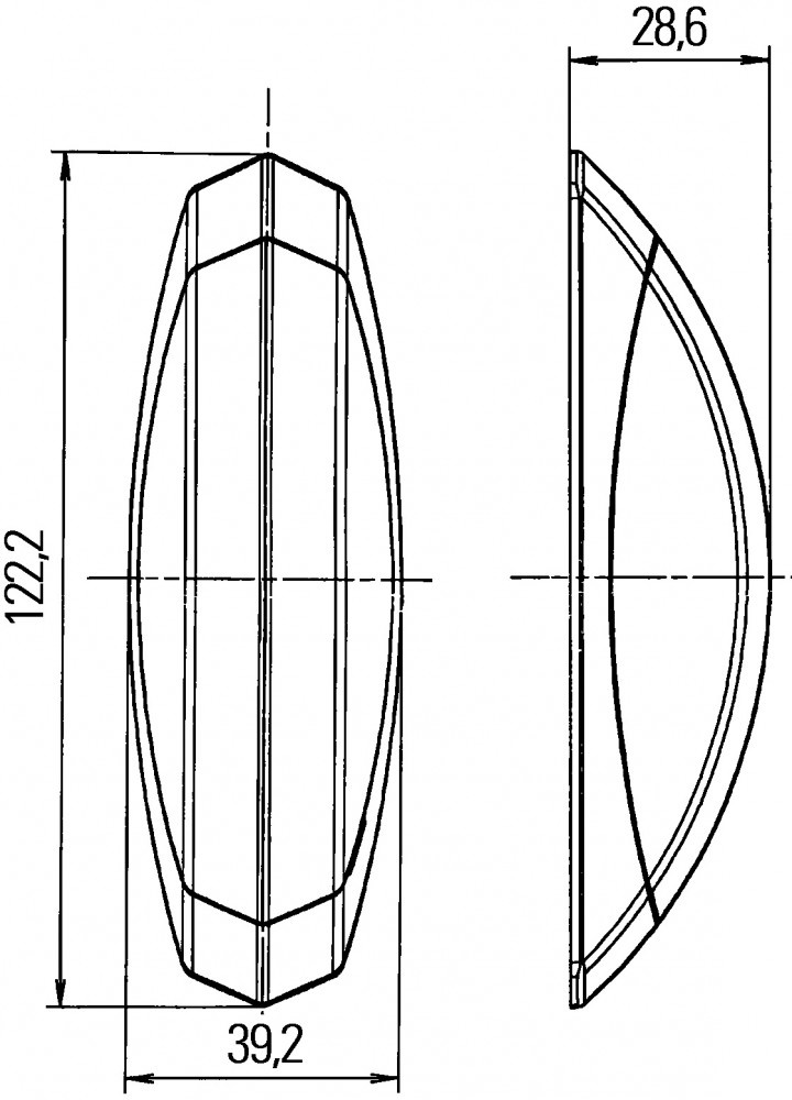Hella 5 stuks Hella Markering Ovaal Opbouw Rood/Wit Wit Frame Rechts