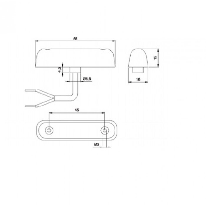 Jokon Jokon Breedtelicht LED PL24-2 Rechthoekig Opbouw Wit