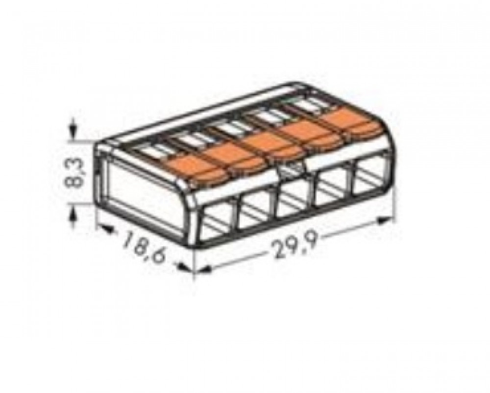 Fjord Outdoor 25 stuks Wago 221 Lasklem 5-Weg