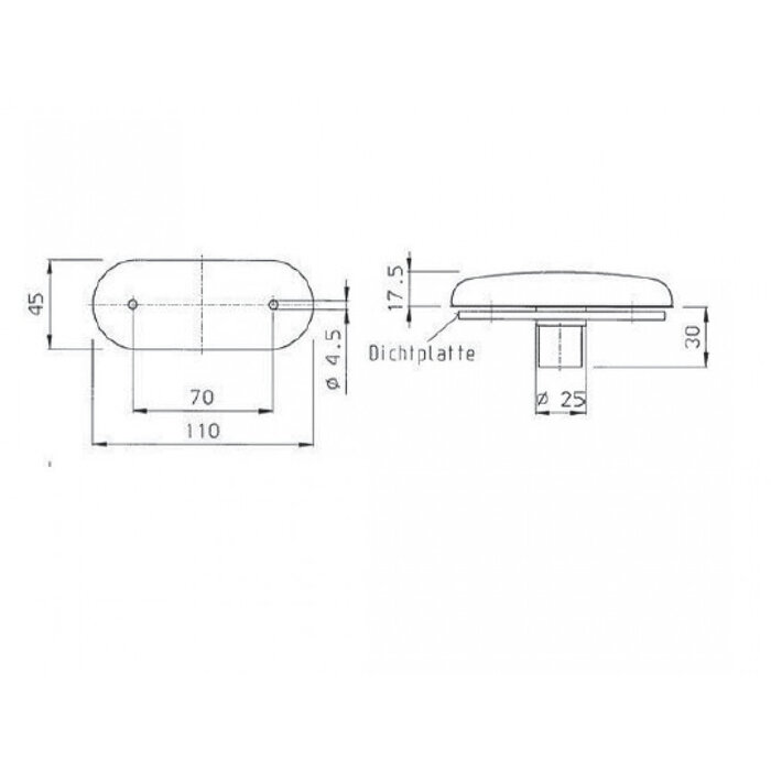 Jokon Jokon Zijmarkering SMLR2000 Rechthoekig Inbouw Oranje