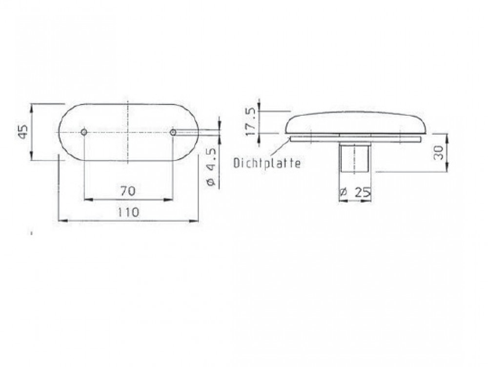 Jokon Jokon Zijmarkering SMLR2000 Rechthoekig Inbouw Oranje