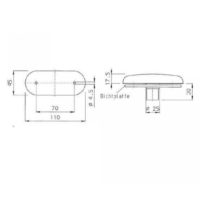 Jokon Jokon Zijmarkering SMLR2000 Rechthoekig Inbouw Oranje
