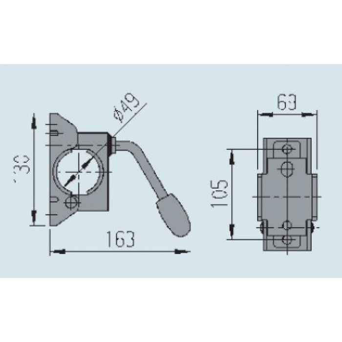 AL-KO AL-KO Neuswielklem Vastzetknevel Vast 48mm