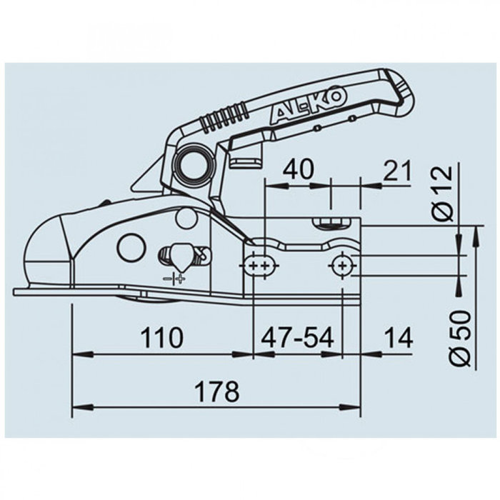 AL-KO AL-KO Koppeling AK161 1600kg Rond 35/45/50mm