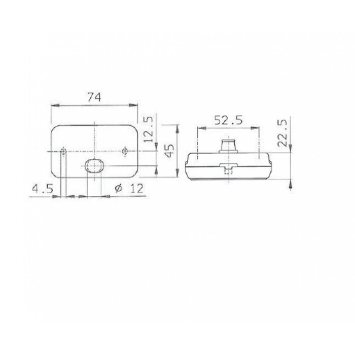 Jokon Jokon Zijmarkering SMLR130 Rechthoekig Opbouw Oranje