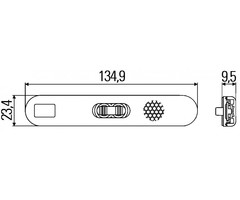 Hella Hella Zijmarkering LED met Reflector Rechthoekig Opbouw Oranje
