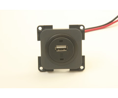 Presto Presto Contactdoos 1x USB Lader 12V Inbouw S-10.000 Grijs