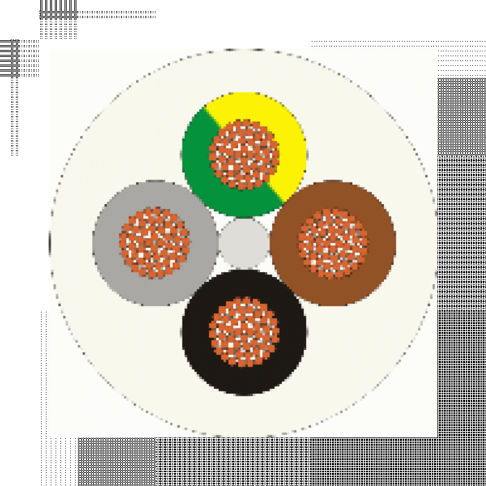 Fjord Outdoor 100 stuks Rond kunststof. 2x0,75mm2. Wit