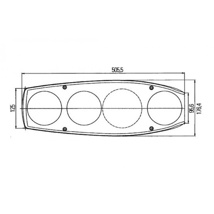 Hella Hella Achterlicht Caraluna II Reflector/ Rem/ Knipper/ Mist Camper Links