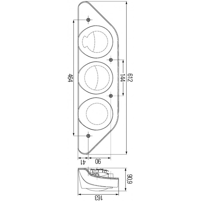 Hella Hella Achterlicht Caraluna Modular Rem/ Knipper/ Mist/ Achteruit/ Zijmarkering Links