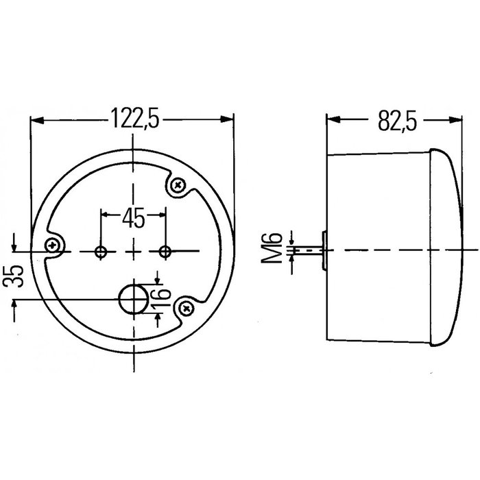 Hella Hella Achteruitrijlicht/Knipperlicht Rond Wit/Oranje 12/24V