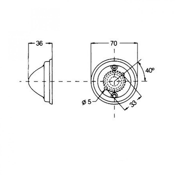 Hella Hella Breedtelicht Rond Opbouw Wit Onderplaat Zwart