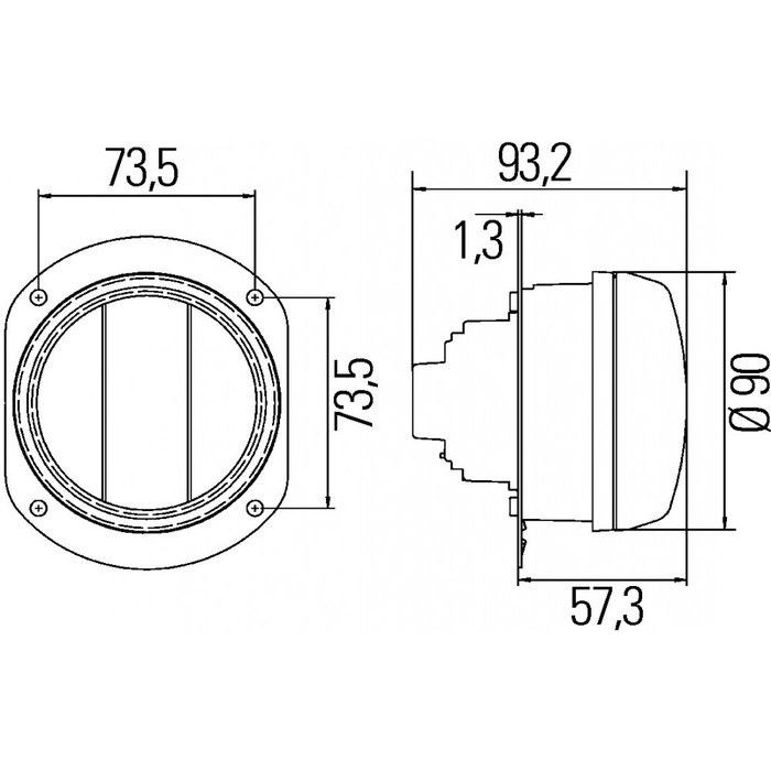 Hella Hella Knipperlicht/Positielicht LED Rond Helder