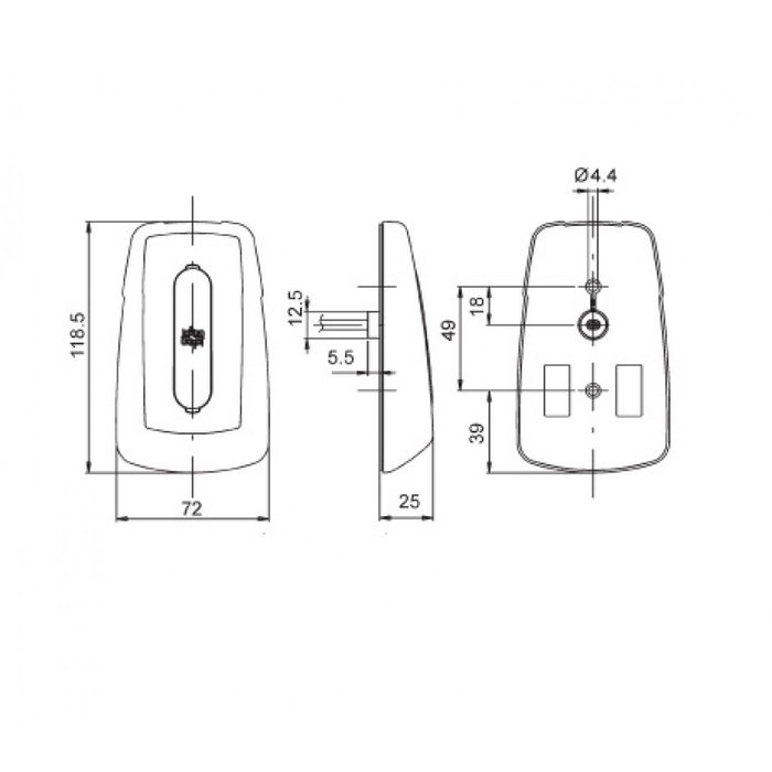 Jokon Jokon Achteruitrijlicht LED W2011-2 Rechthoekig Wit