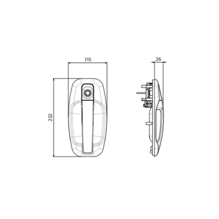 FjordOutdoor Deurslot FAP Buitendeel