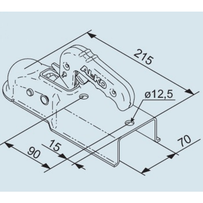 AL-KO AL-KO Koppeling AK7 750kg Vierkant 70mm