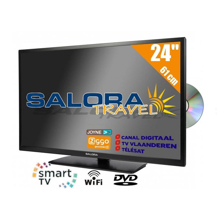 Salora Salora 24'' TV Travel LED 12/230V Smart Wifi DVD