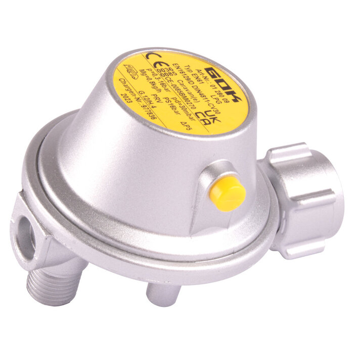 GOK GOK Drukregelaar Haaks 30mb DIN x 1/4L