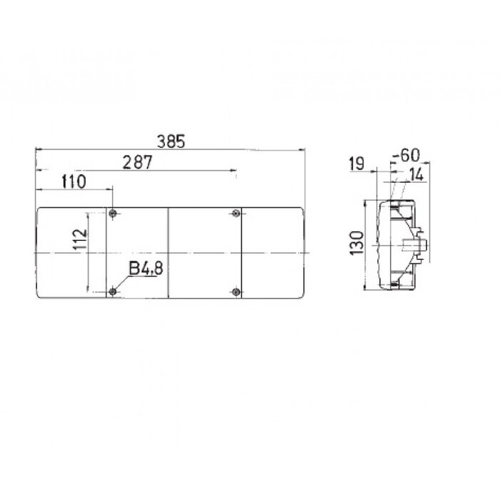 Jokon Jokon Achterlicht 541 Rem/ Knipper/ Mist 4-Vaks Inbouw