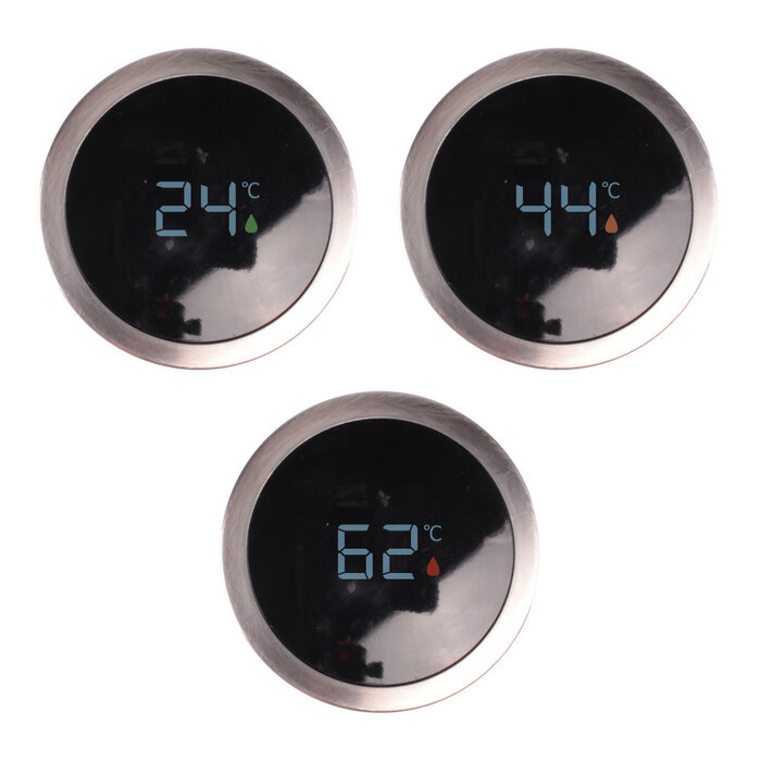 ViaMondo ViaMondo Thermosfles 0.45L Bamboe met Temperatuur Display