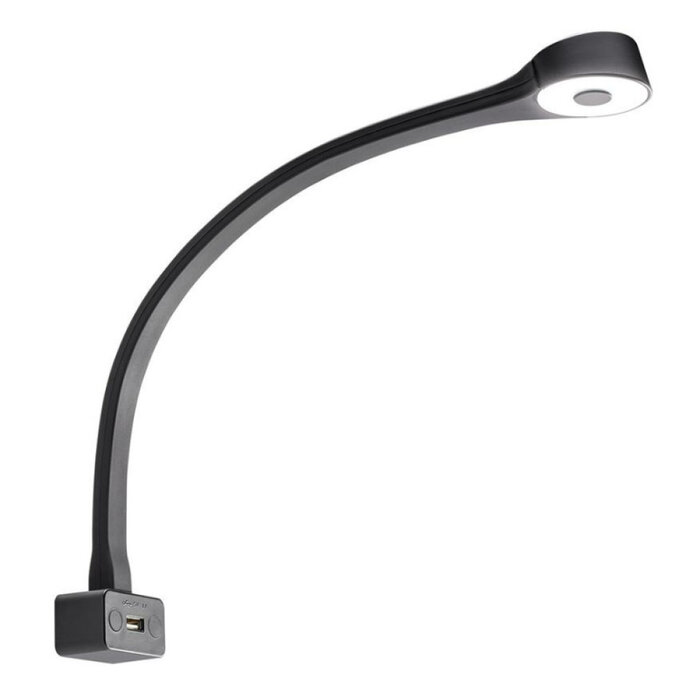 FjordOutdoor LED Lamp met Zwanenhals F Flexibel 12V Zwart