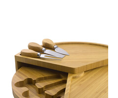 ViaMondo ViaMondo Borrelplank met 3 Mesjes Bamboe