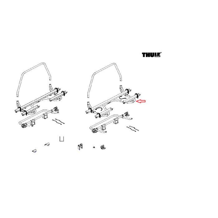 Thule Thule Caravan SuperB XT Support Bar Black