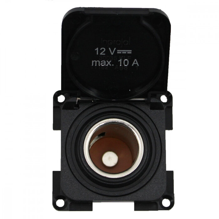 Presto 5 stuks Presto Contactdoos 12V S-30.000 Zwart Klapdeksel