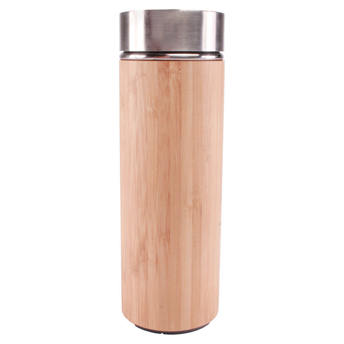 ViaMondo ViaMondo Thermosfles 0.33L Bamboe met Temperatuur Display