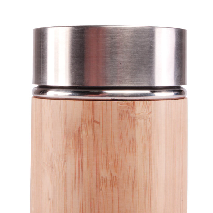 ViaMondo ViaMondo Thermosfles 0.33L Bamboe met Temperatuur Display