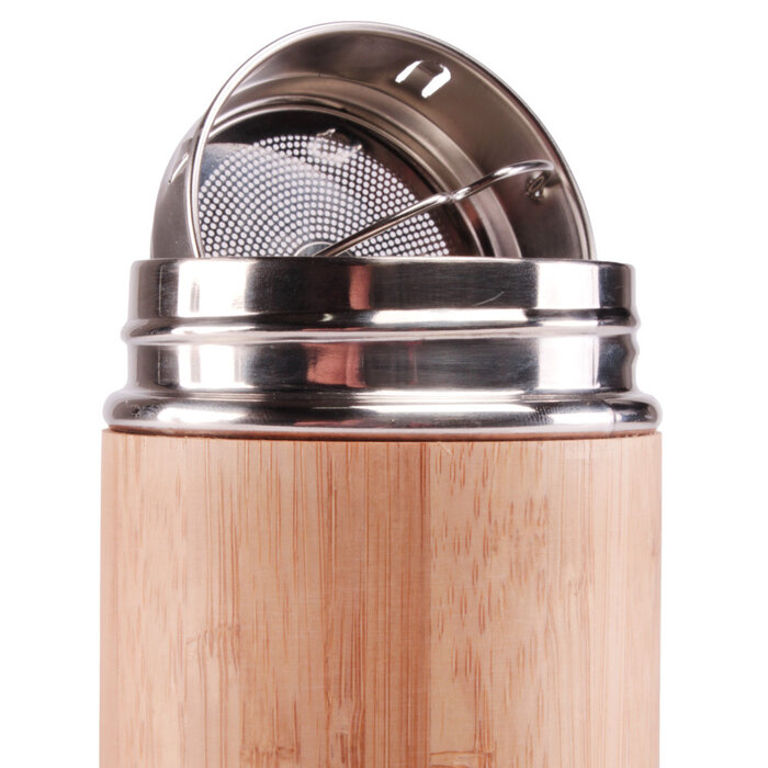 ViaMondo ViaMondo Thermosfles 0.33L Bamboe met Temperatuur Display