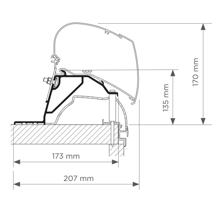 Thule Hobby Caravan Roof Adapter vanaf 2014