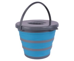 ViaMondo ViaMondo Emmer met Deksel Opvouwbaar Blauw 10L