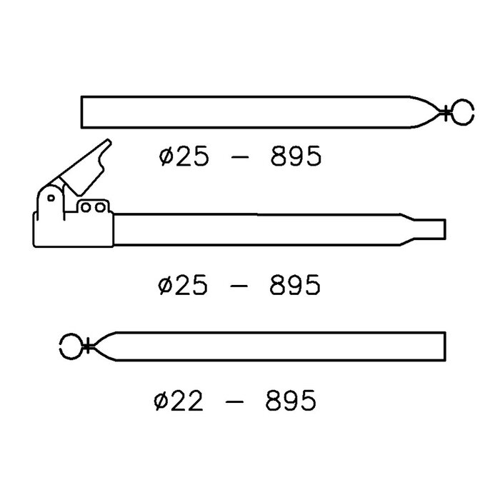 Campking Campking Verandastang 25/22mm 170-260cm Aluminium Quickgrip