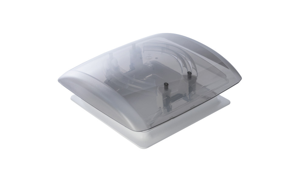 MPK MPK Dakluik VisionVent S Pro Signaalwit-Smoke 28x28cm Vliegenplissé