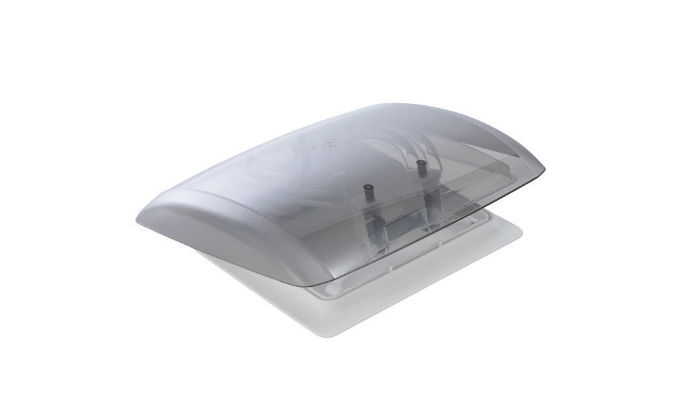 MPK MPK Dakluik VisionVent S Pro Signaalwit-Smoke 28x28cm Vliegenplissé