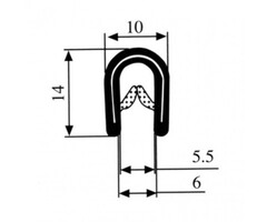 Fjord Outdoor Klemprofiel Zelfklemmend U-Profiel 2-5mm 5mtr
