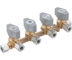 GOK GOK Gasdistributieblok 4-weg 10 x 8 mm