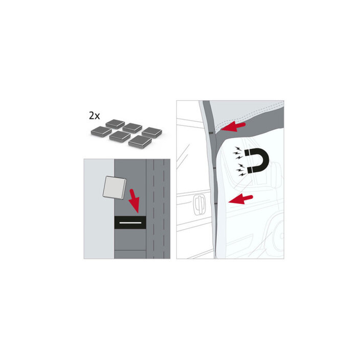 Fiamma Fiamma Privacy Room 300 Ducato H3 Magneet