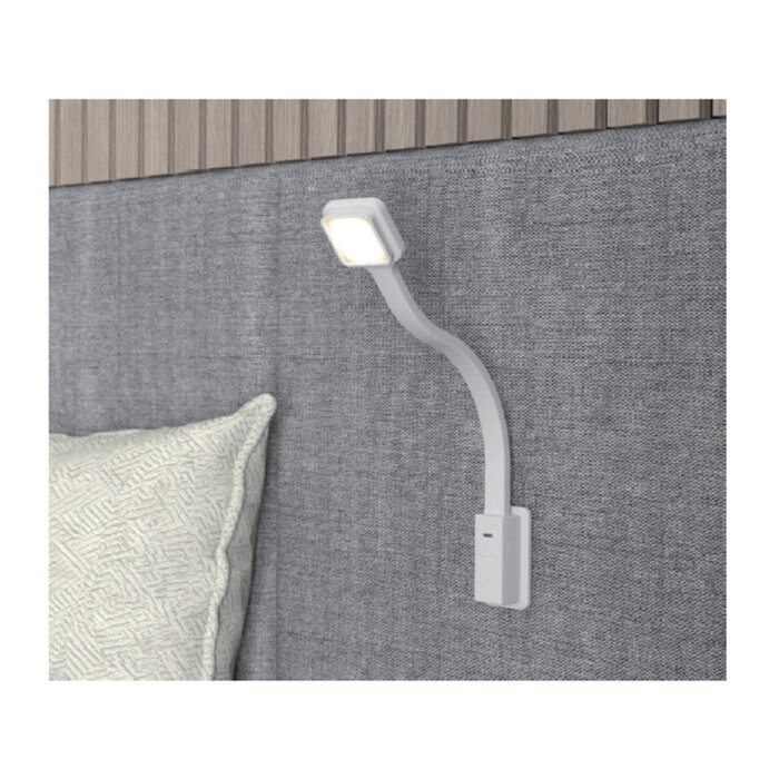 FjordOutdoor LED Lamp Zwanenhals Q2 Flex Vierkant + USB-C Wit
