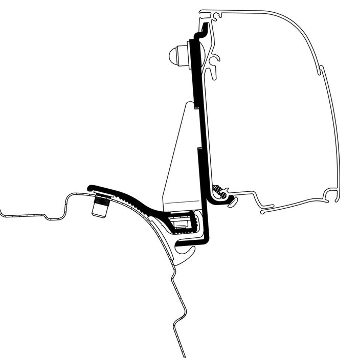 Thule Thule VW T5/T6 Minivan Reimo Multi Rail LWB Adapter 4200 >300