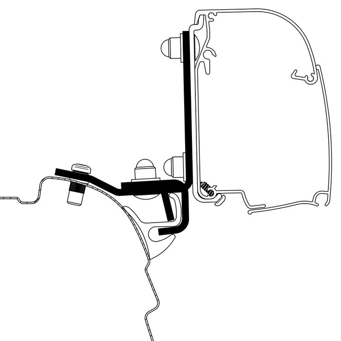 Thule Thule VW T5/T6 Minivan Brandrup Top-Rail G2 Adapter 4200