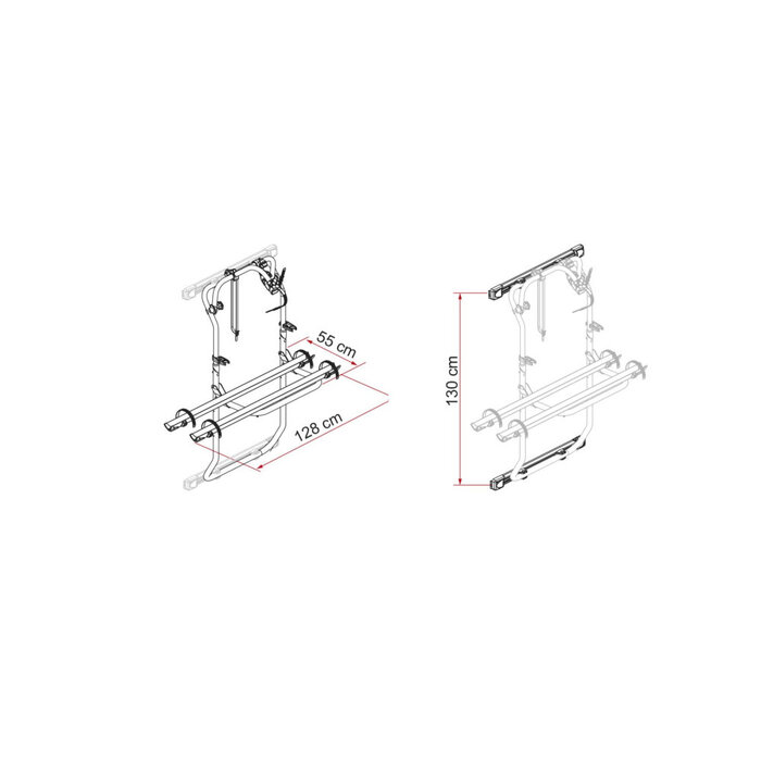 Fiamma Fiamma Kit Bars Carry-Bike DJ Ducato >2006 Deep Black